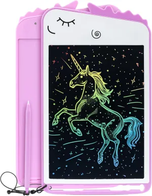 8.5" LCD Writing Tablet for Kids, Unicorn Toys Gifts for Girls, Colorful Mess Free Drawing Doodle Board, Erasable Sketch Pad, Birthday Gift for Toddler Travel STEM Toy 3-8 Year Old Girls Pink