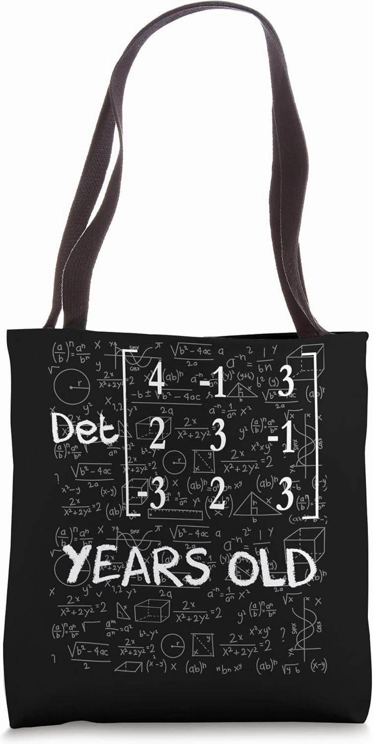 86th birthday 86 years old With Matrix Determinant Math Geek Tote Bag
