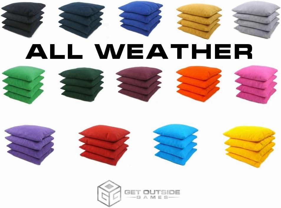 8 Classic Series Cornhole Bags – All Weather/Weather Resistant (Pick 2 Colors)