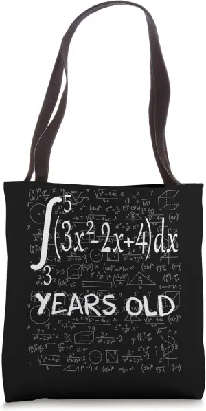 90th birthday 90 years old math geek integral calculus Tote Bag