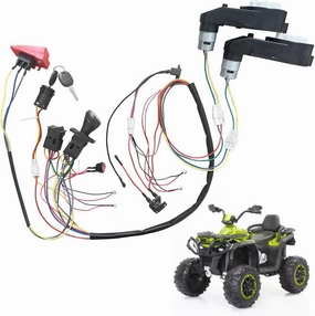 ﻿ 6V 12V 18V 24V DIY Wires Harness Conversion Kit for Kid's Ride On Toys Electric Car,Set of Wire Harness Switch Motor Gearbox for Power Wheels Upgrade Trax Replacement Parts (24V)