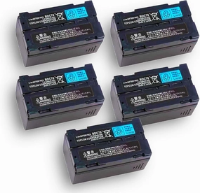 （Pack of 5） BDC70 7.2V Battery for Top-con BDC70 Li-ion 5240mAh Battery for Top-con, Sokkia Total Stations
