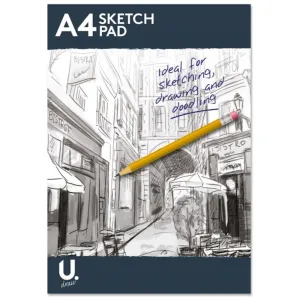 A4 Sketch Pad - 40 Sheets Blank Pages Drawing Sketching High Quality Paper