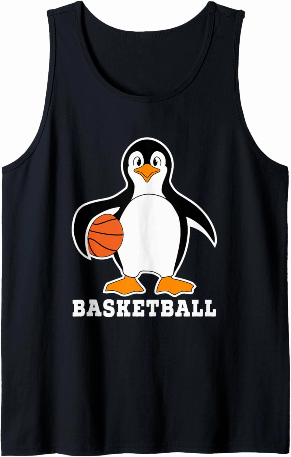 A Penguin Playing A Basketball Shoot Court Player Tank Top