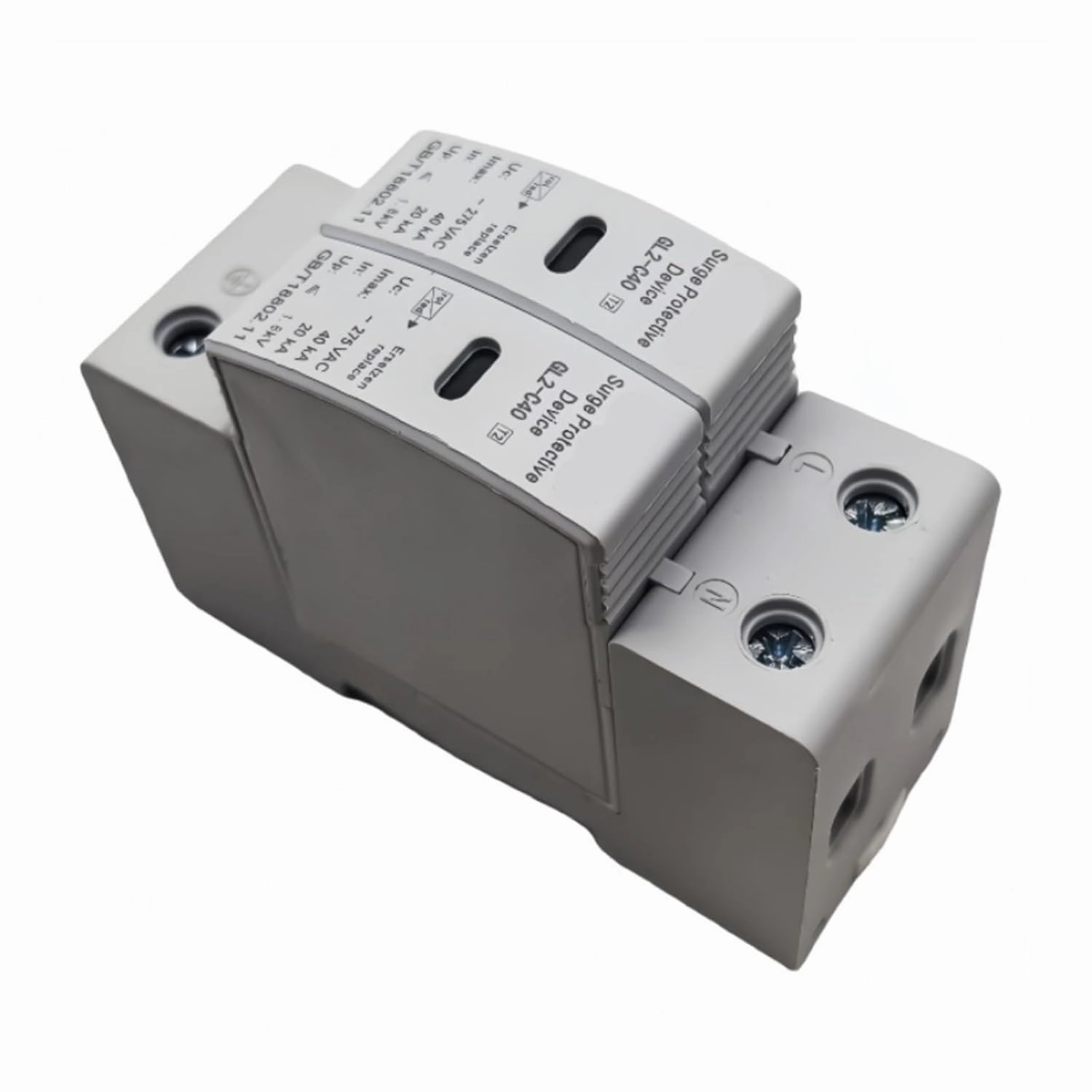 AC SPD 2P 3P 4P 20ka 40ka 60ka AC275v 385V 420v House Lightning Surge Protector Protection Low-Voltage Arrester Device(2p,30-60KA_275V)