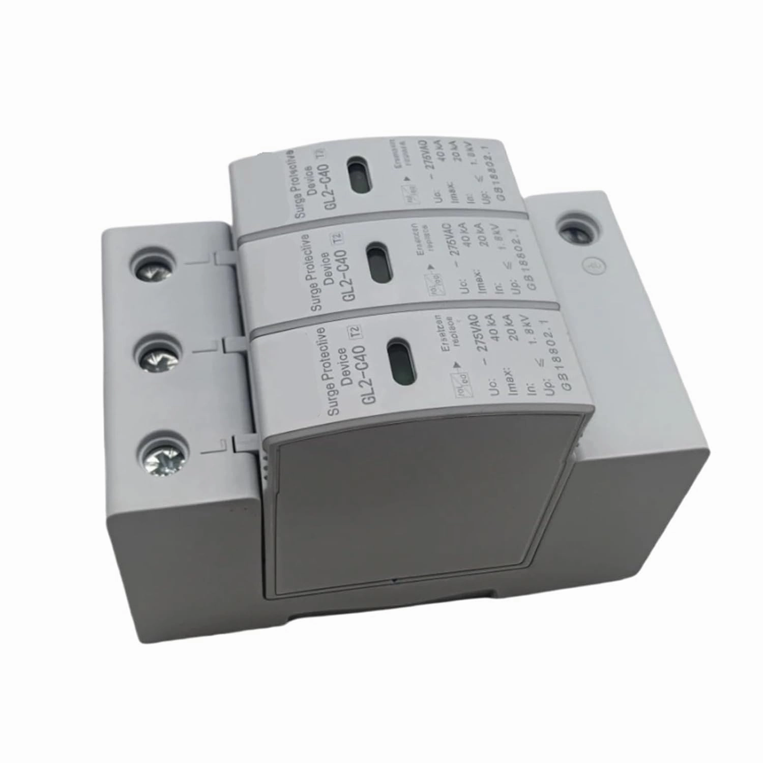 AC SPD 2P 3P 4P 20ka 40ka 60ka AC275v 385V 420v House Lightning Surge Protector Protection Low-Voltage Arrester Device(2p,30-60KA_275V)