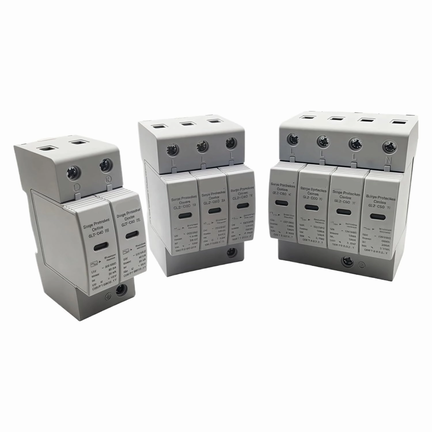 AC SPD 2P 3P 4P 20ka 40ka 60ka AC275v 385V 420v House Lightning Surge Protector Protection Low-Voltage Arrester Device(2p,30-60KA_275V)