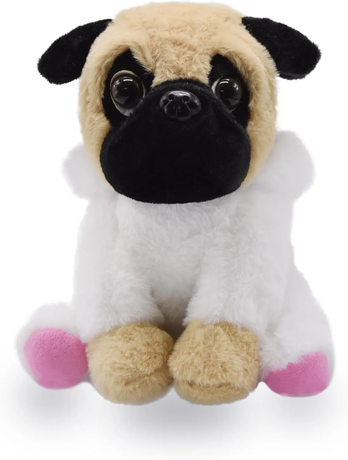 Adorable Pug-Bunny Stuffed Animal Dressed in a White Rabbit Outfit, Super Cute and Soft Plush Puppy Bunny for Easter Basket Gift or Dog Lovers 10 Inches (Pug-Bunny 01)