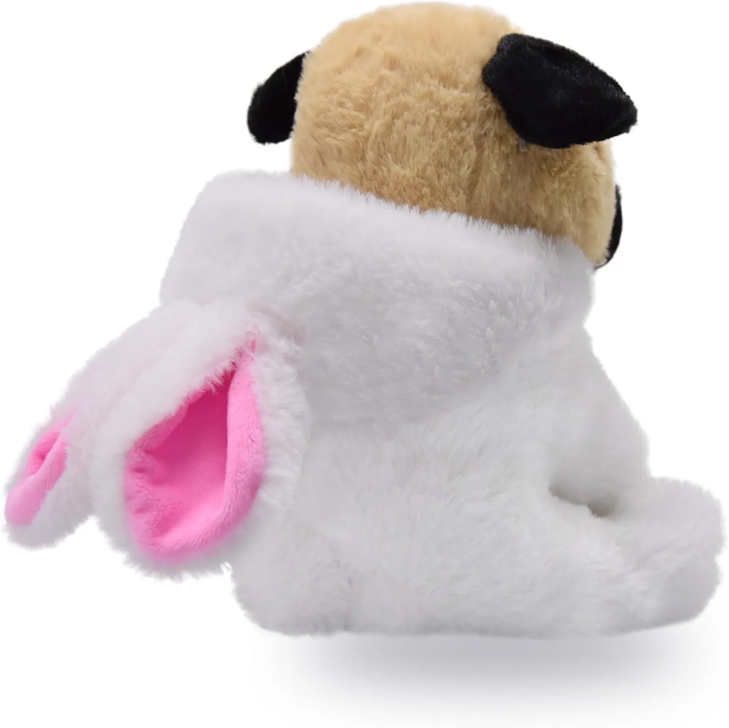 Adorable Pug-Bunny Stuffed Animal Dressed in a White Rabbit Outfit, Super Cute and Soft Plush Puppy Bunny for Easter Basket Gift or Dog Lovers 10 Inches (Pug-Bunny 01)