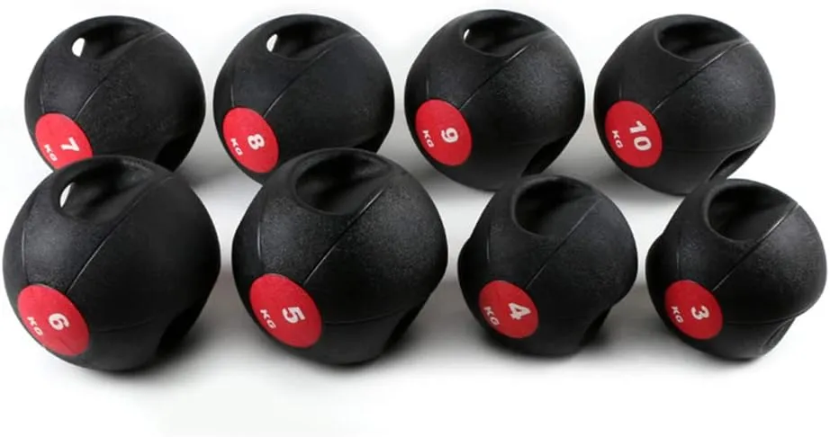 AGYH Medicine BallsBinaural, Rubber Bouncy Ball Fitness Ball Training Ball with Anti-Leakage Nozzle, Strength and Core Training, 4kg/5kg/6kg/7kg/8kg/9kg/10kg(Size:10KG)