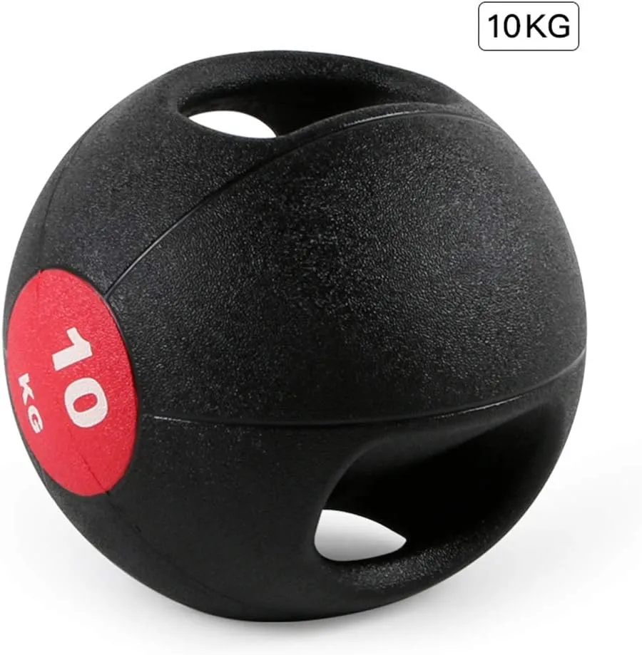 AGYH Medicine BallsBinaural, Rubber Bouncy Ball Fitness Ball Training Ball with Anti-Leakage Nozzle, Strength and Core Training, 4kg/5kg/6kg/7kg/8kg/9kg/10kg(Size:10KG)