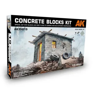AK Interactive Diorama Accessories Kit - Concrete Blocks and Roof Tiles 1/35