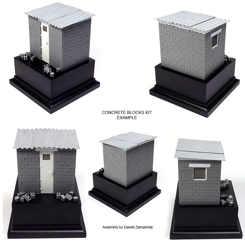 AK Interactive Diorama Accessories Kit - Concrete Blocks and Roof Tiles 1/35