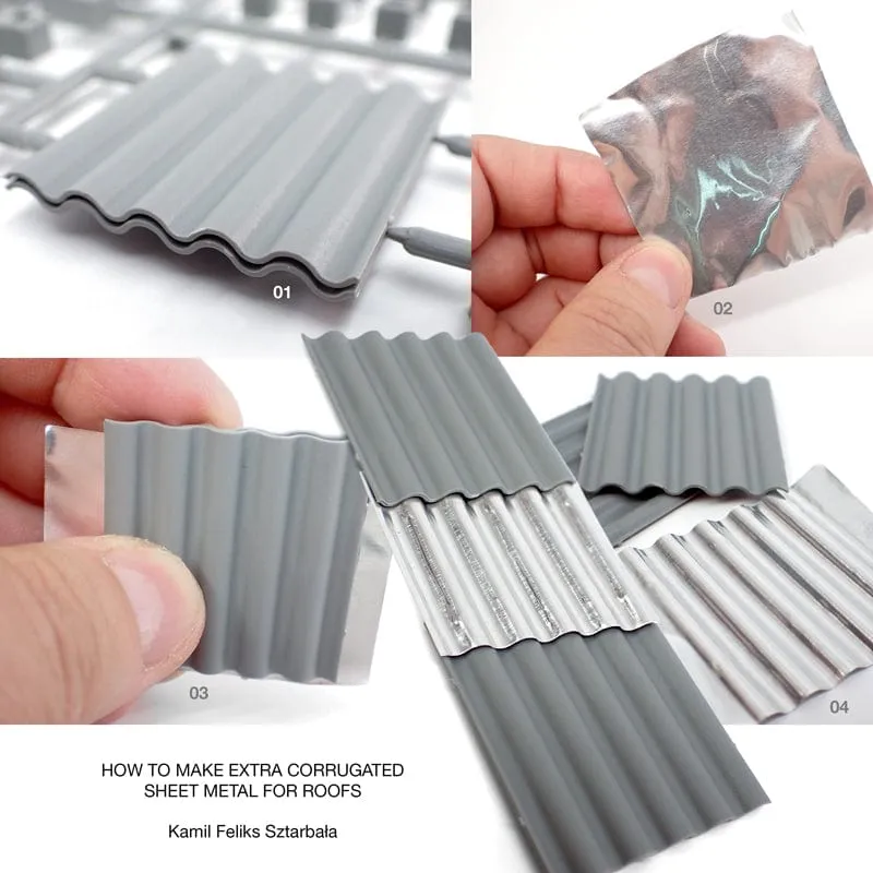 AK Interactive Diorama Accessories Kit - Concrete Blocks and Roof Tiles 1/35