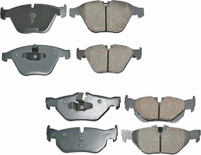Akebono Euro Front and Rear Ultra Premium Slotted Ceramic Brake Pad Set Kit For BMW E90 E91 E92 E93 323i 328i 328i xDrive 328xi E84 X1 xDrive28i
