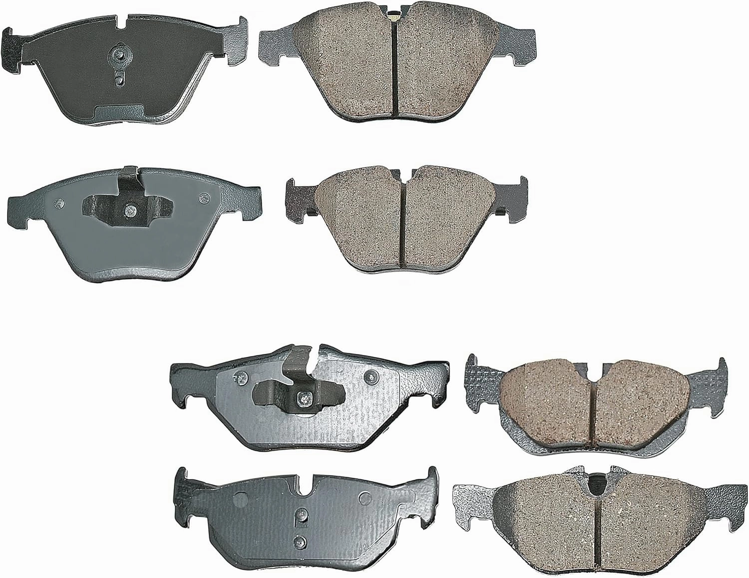 Akebono Euro Front and Rear Ultra Premium Slotted Ceramic Brake Pad Set Kit For BMW E90 E91 E92 E93 323i 328i 328i xDrive 328xi E84 X1 xDrive28i