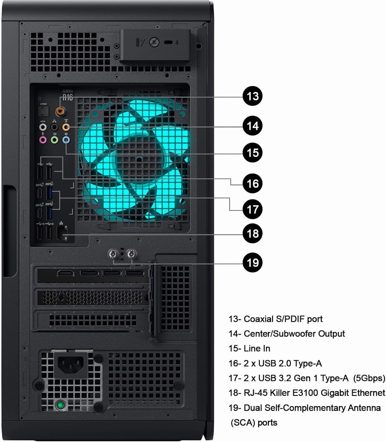 Alienware Aurora R16 Gaming Desktop PC, NVIDIA RTX 4090 24GB GDDR6X, Intel i9 14900KF(Up to 6.0GHz), 64 GB DDR5, 2 TB SSD, AlienFX Liquid Cooling, Wi-Fi 6E, Custom RGB Lights, Win 11 Pro, Office