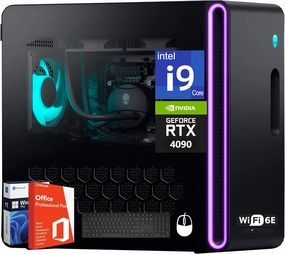 Alienware Aurora R16 Gaming Desktop PC, NVIDIA RTX 4090 24GB GDDR6X, Intel i9 14900KF(Up to 6.0GHz), 64 GB DDR5, 2 TB SSD, AlienFX Liquid Cooling, Wi-Fi 6E, Custom RGB Lights, Win 11 Pro, Office