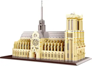 alltogetho Paris Notre Dame Cathedral Micro Building Blocks, 7300  Pieces 3D Challenging Architecture Set for Adults - Collectible Display Model Educational Souvenir Gift for History & Art Lovers