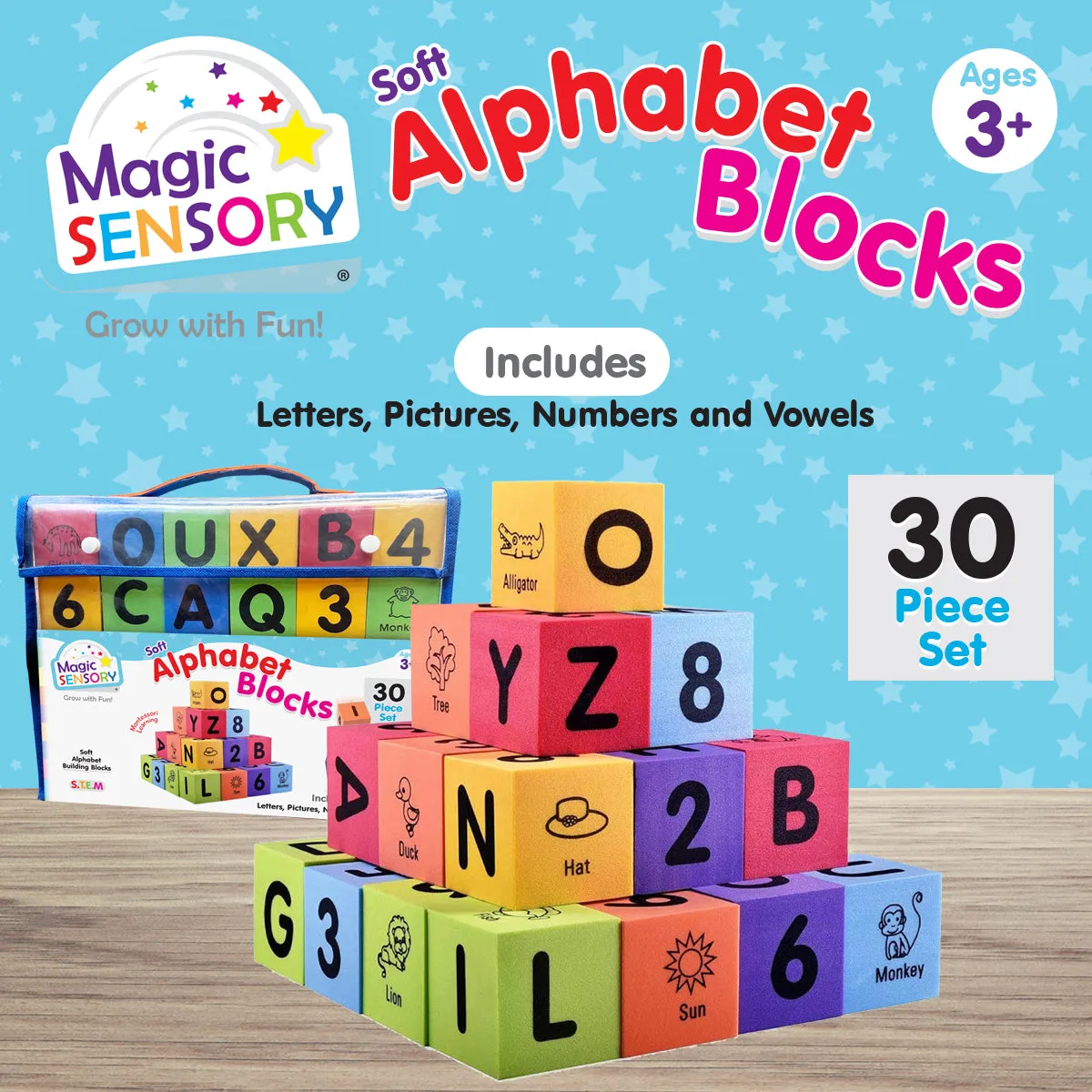 Alphabet & Number Foam Blocks