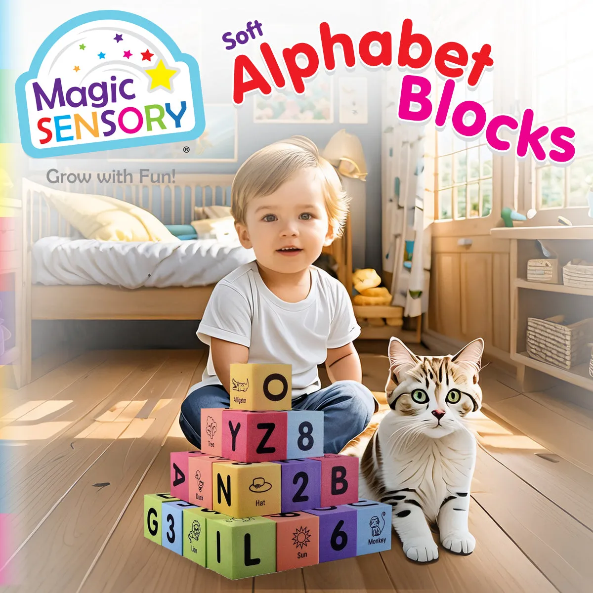 Alphabet & Number Foam Blocks