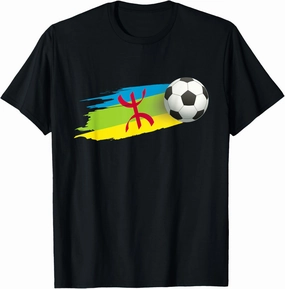 Amazigh Soccer Ball Amazigh Flag Jersey - Amazigh Football T-Shirt