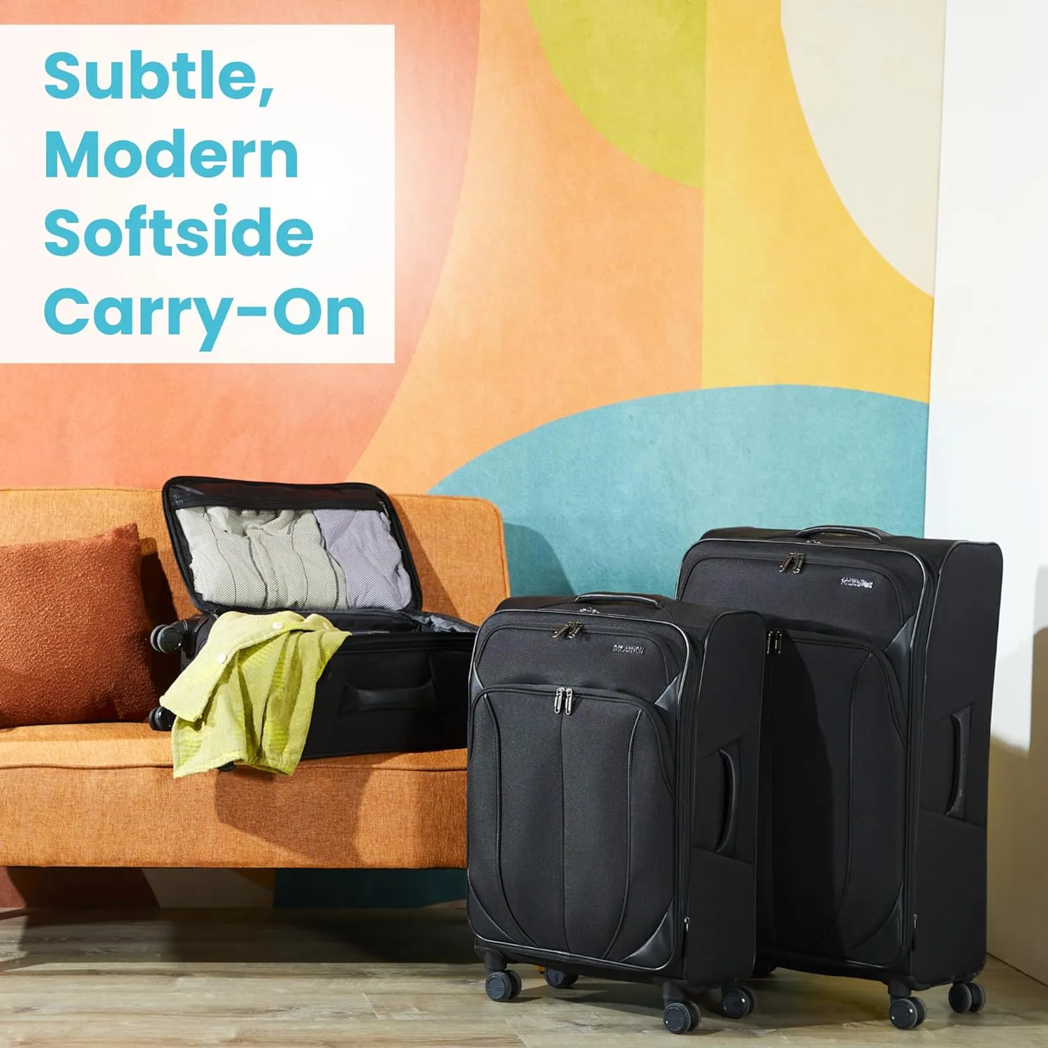 American Tourister 4 KIX 2.0 Expandable Softside Luggage with Spinner Wheels, 28 SPINNER, CLASSIC BLUE