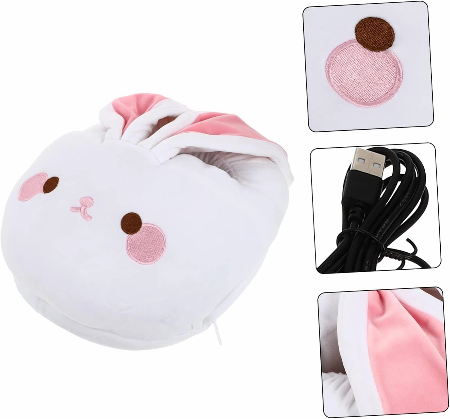 Amosfun Heated Electric Foot Warmer Sliers Rechargeable Warmer Shoes for Winter