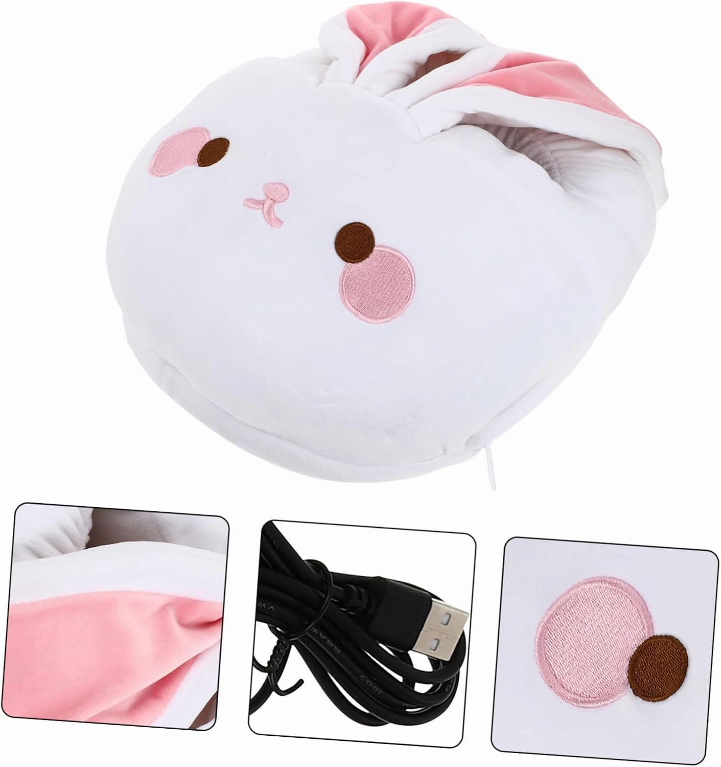 Amosfun Heated Electric Foot Warmer Sliers Rechargeable Warmer Shoes for Winter