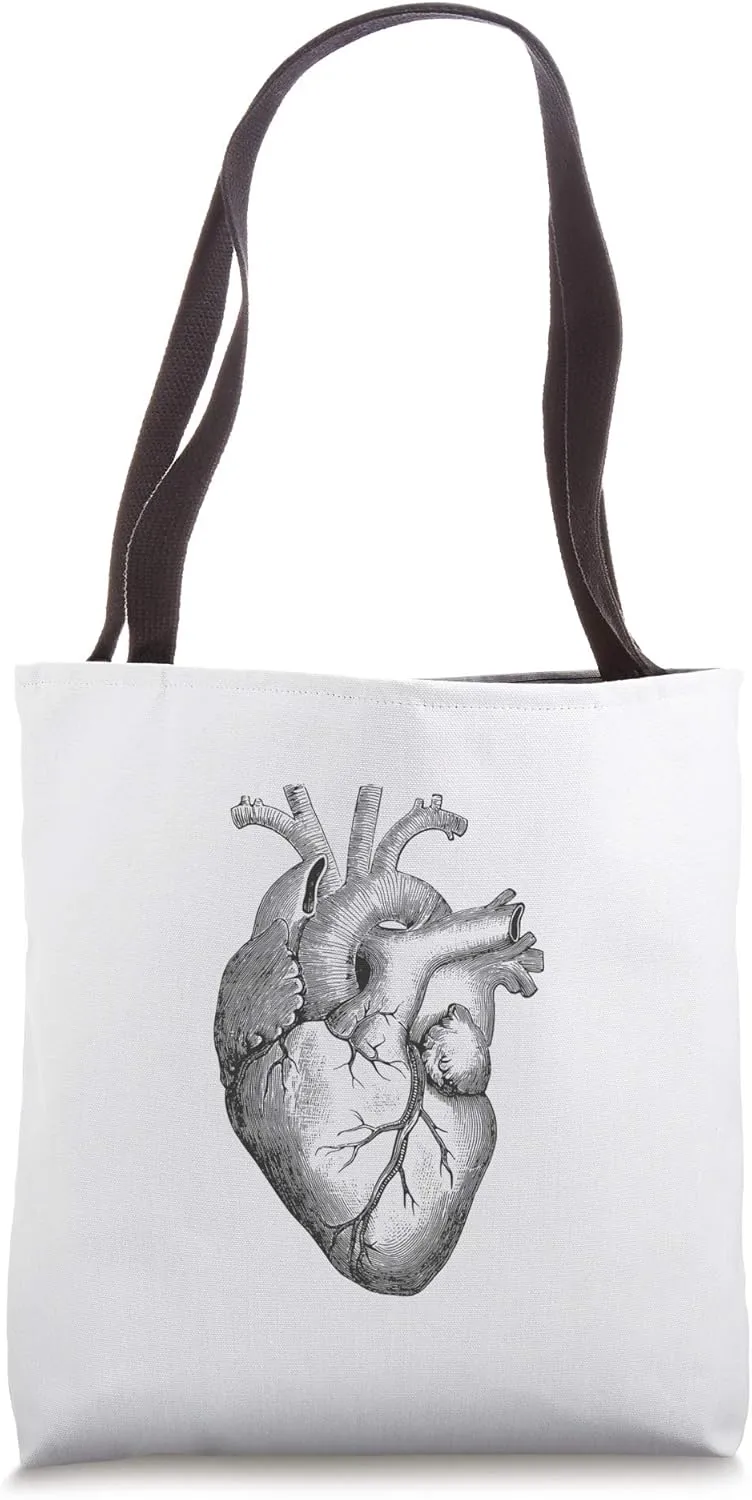 Anatomically Correct Human Heart STEM Aorta Cardio Tote Bag