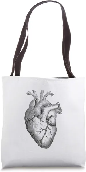 Anatomically Correct Human Heart STEM Aorta Cardio Tote Bag