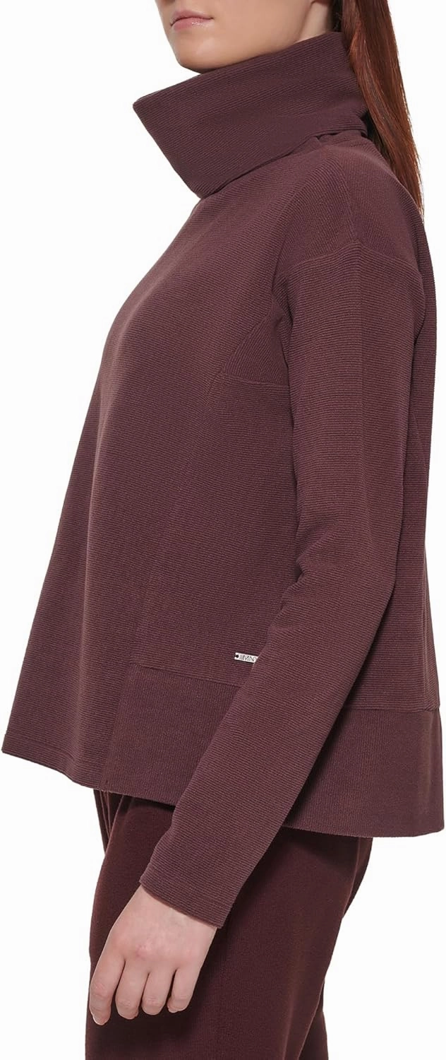 Andrew Marc womens Fleece Turtleneck Sweatshirt