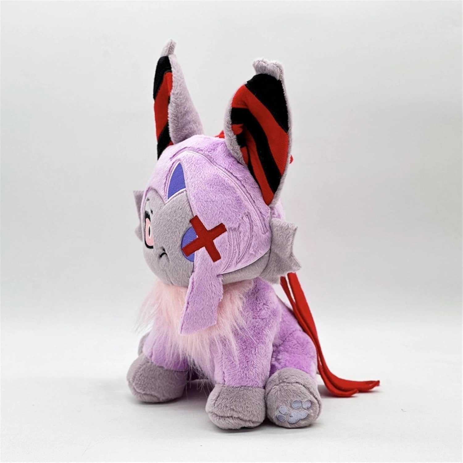 Angel Meow Hazbin Hotel,Hazbin Hotel Plush Toy,Hell Inn Angel Cat Plush Doll, (Pink Purple X Hellcat)