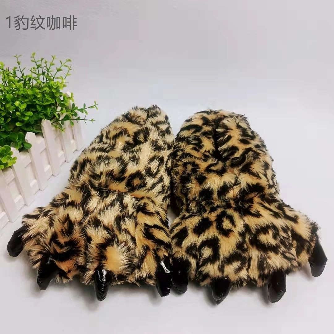 Animal Paw Slippers for Men & Women, Funny & Warm Indoor Slippers