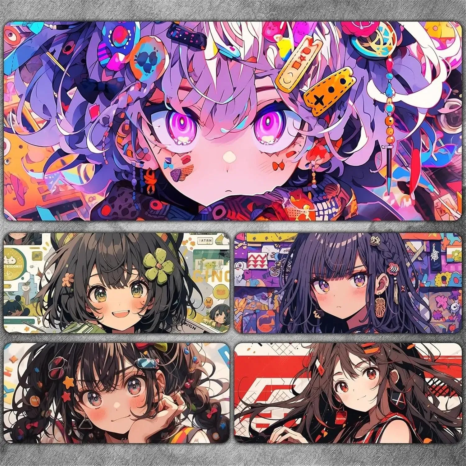 Anime Mouse pad Blue Archive Yūka & Noa Anime Mouse Pads Deskmat Keyboard Mat Large Mouse Pads, 400mm*900mm*3mm