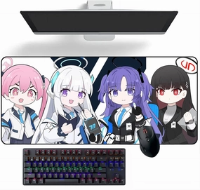 Anime Mouse pad Blue Archive Yūka & Noa Anime Mouse Pads Deskmat Keyboard Mat Large Mouse Pads