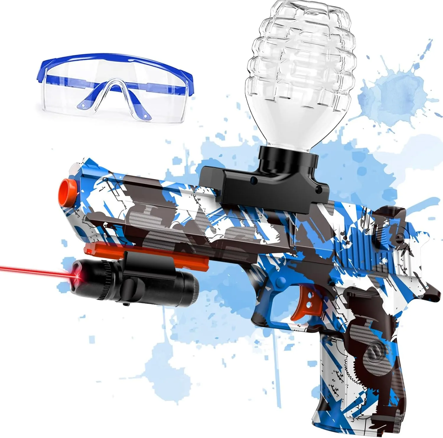 Anstoy Electric Gel Ball Blaster Splatter Shoots Automatic- for Backyard Fun, Halloween, Christmas and Birthday Gifts for Ages 14 