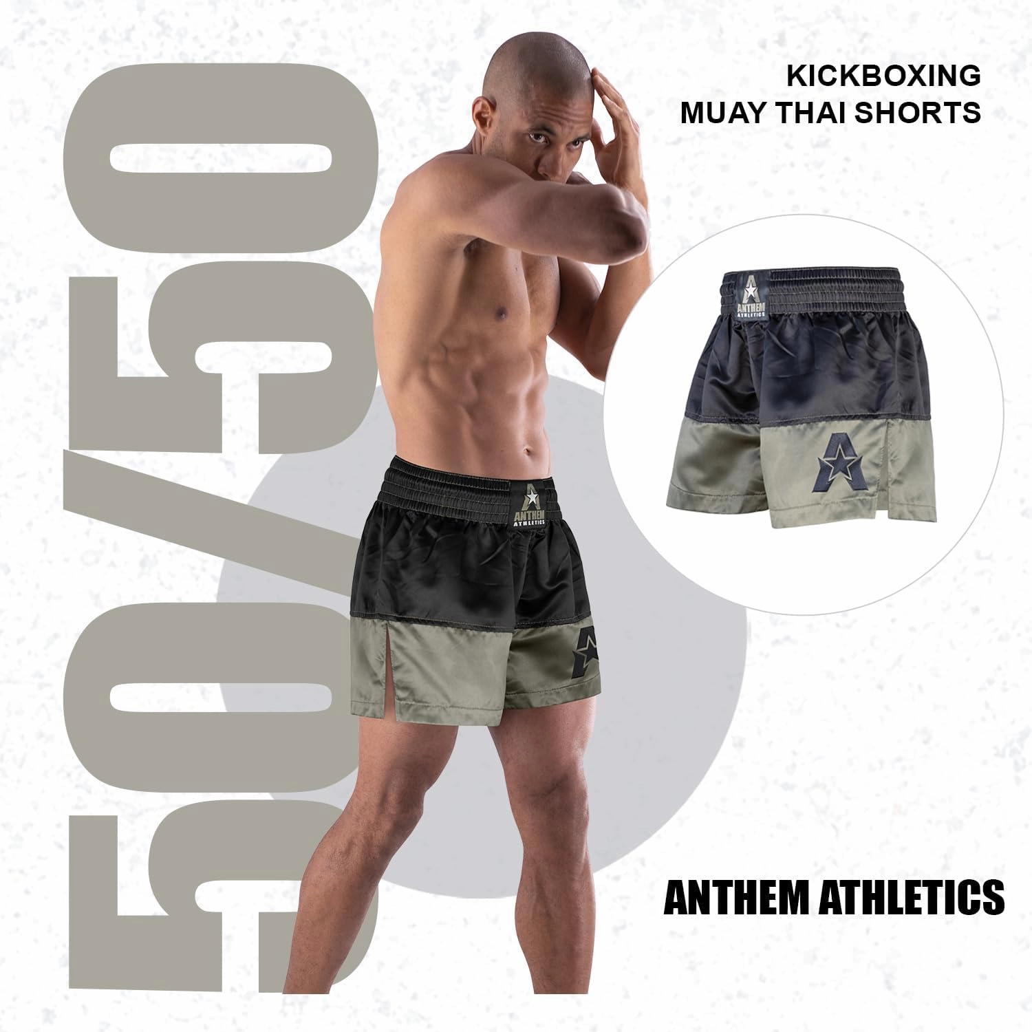 Anthem Athletics Muay Thai Shorts Men, Muay Thai Shorts Women - Kickboxing Short Boxing Trunks 5050 Classic Infinity Resolute