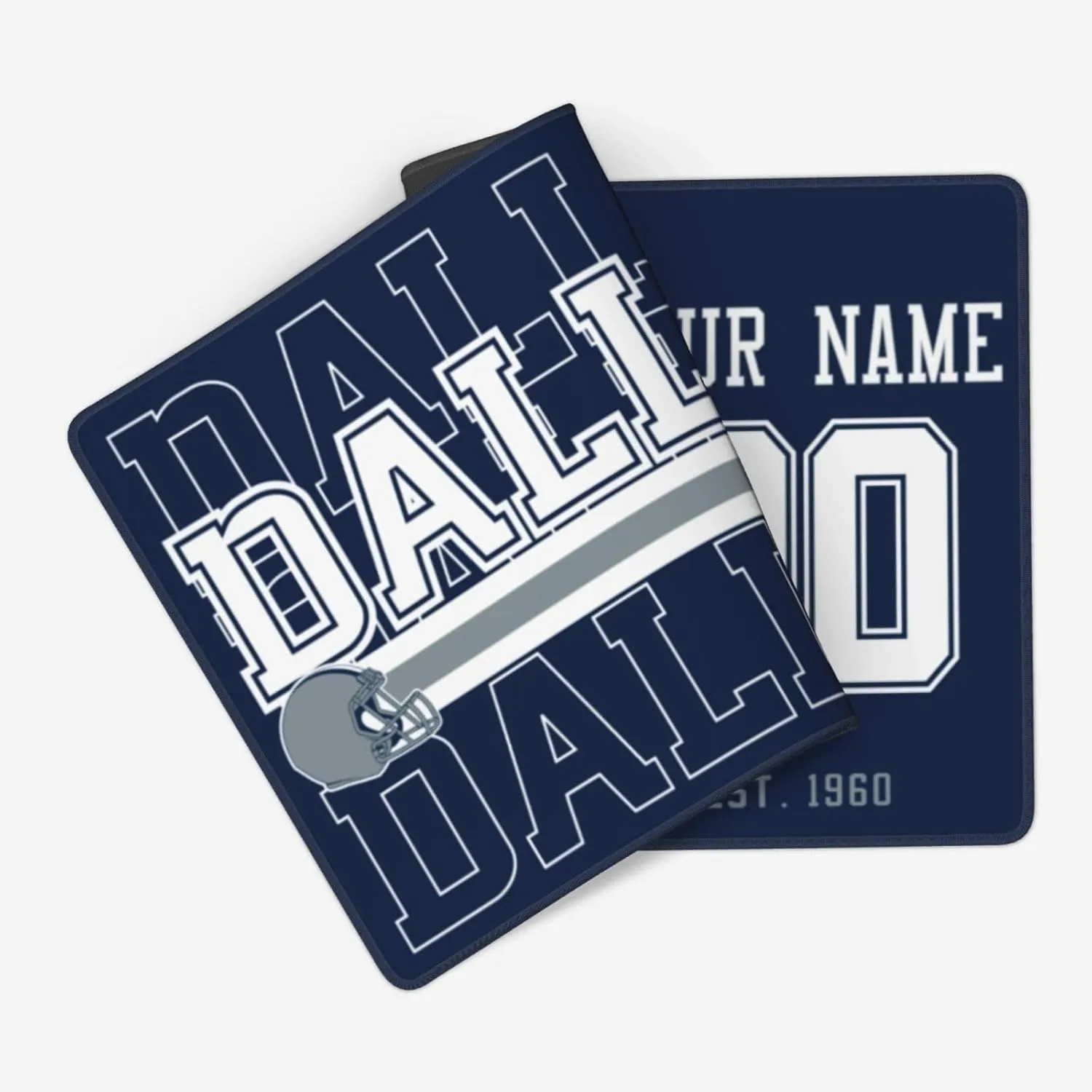 ANTKING Dallas Mouse Pad Custom Name and Number Desk Pad for Men Women Youth Gifts