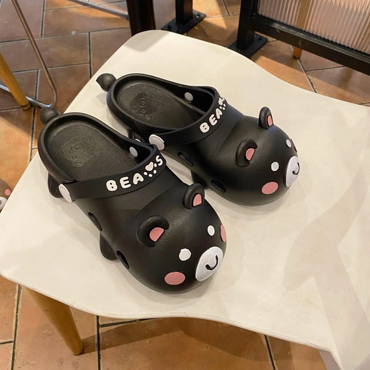 Aoakva Kawaii Slippers Kawaii Clogs Mules for Girls Women Cute Bunny Summer Shower Slippers Non-Slip Beach Shoes PVC Soft Durable