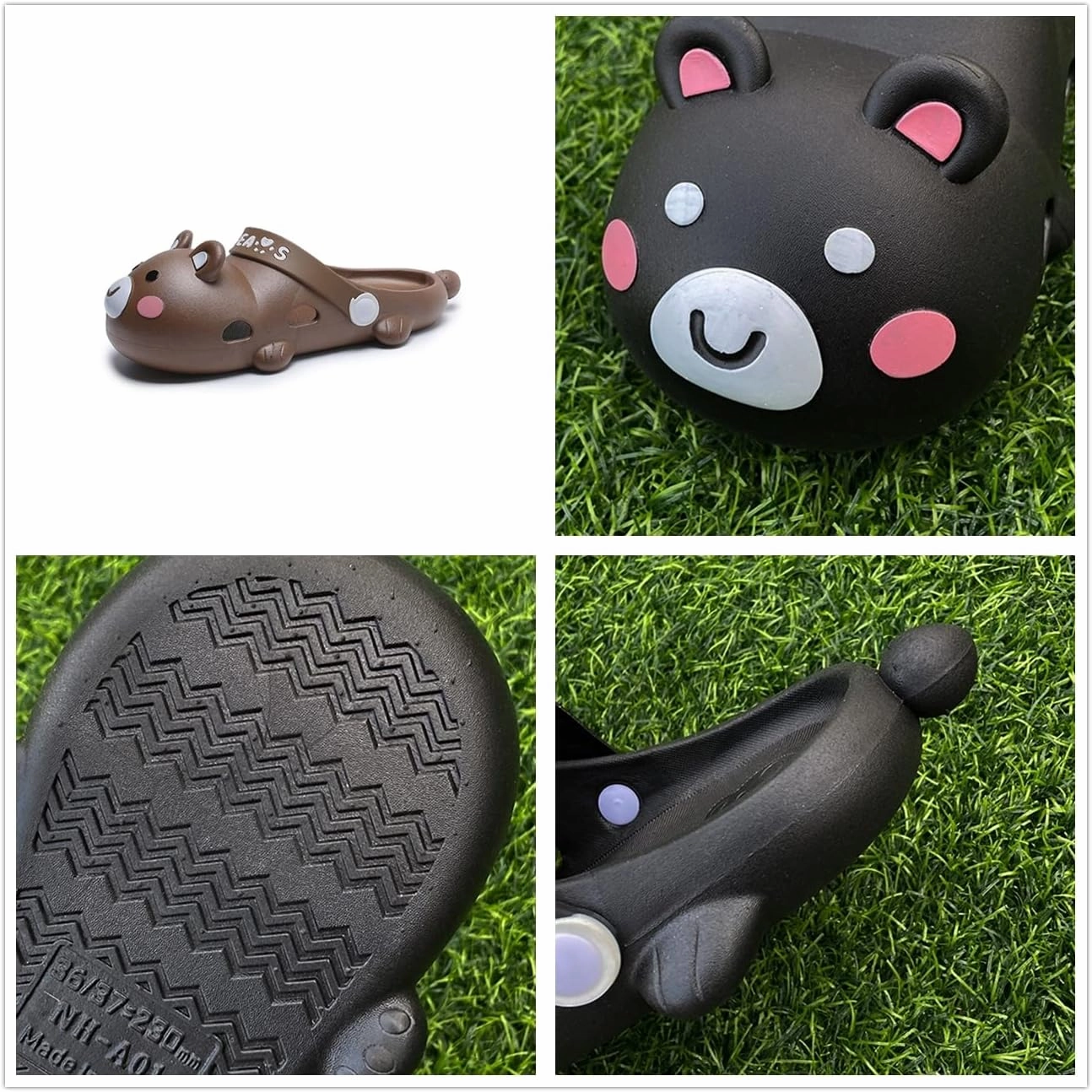 Aoakva Kawaii Slippers Kawaii Clogs Mules for Girls Women Cute Bunny Summer Shower Slippers Non-Slip Beach Shoes PVC Soft Durable