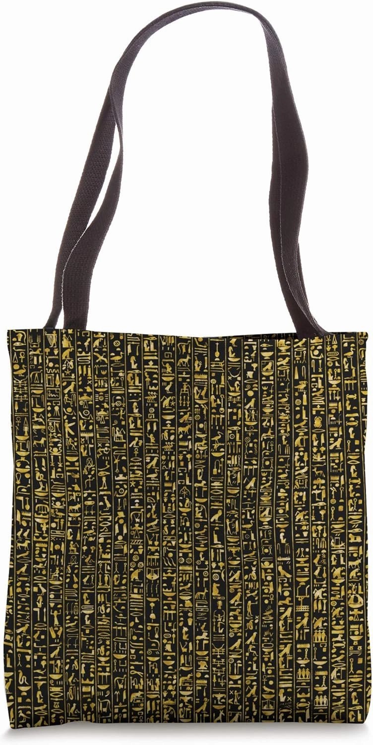 Archaeology Ancient Egyptian Hieroglyphics Pattern Tote Bag