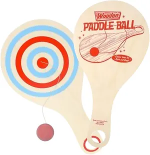 ArtCreativity Wooden Paddle Balls, 11 Inch Paddle Ball with String, Pack of 2 Paddleball Outdoor Game Kids Toys, Sports Party Favors, Goodie Bag Stuffers, Fun Activity for Kids and Adults