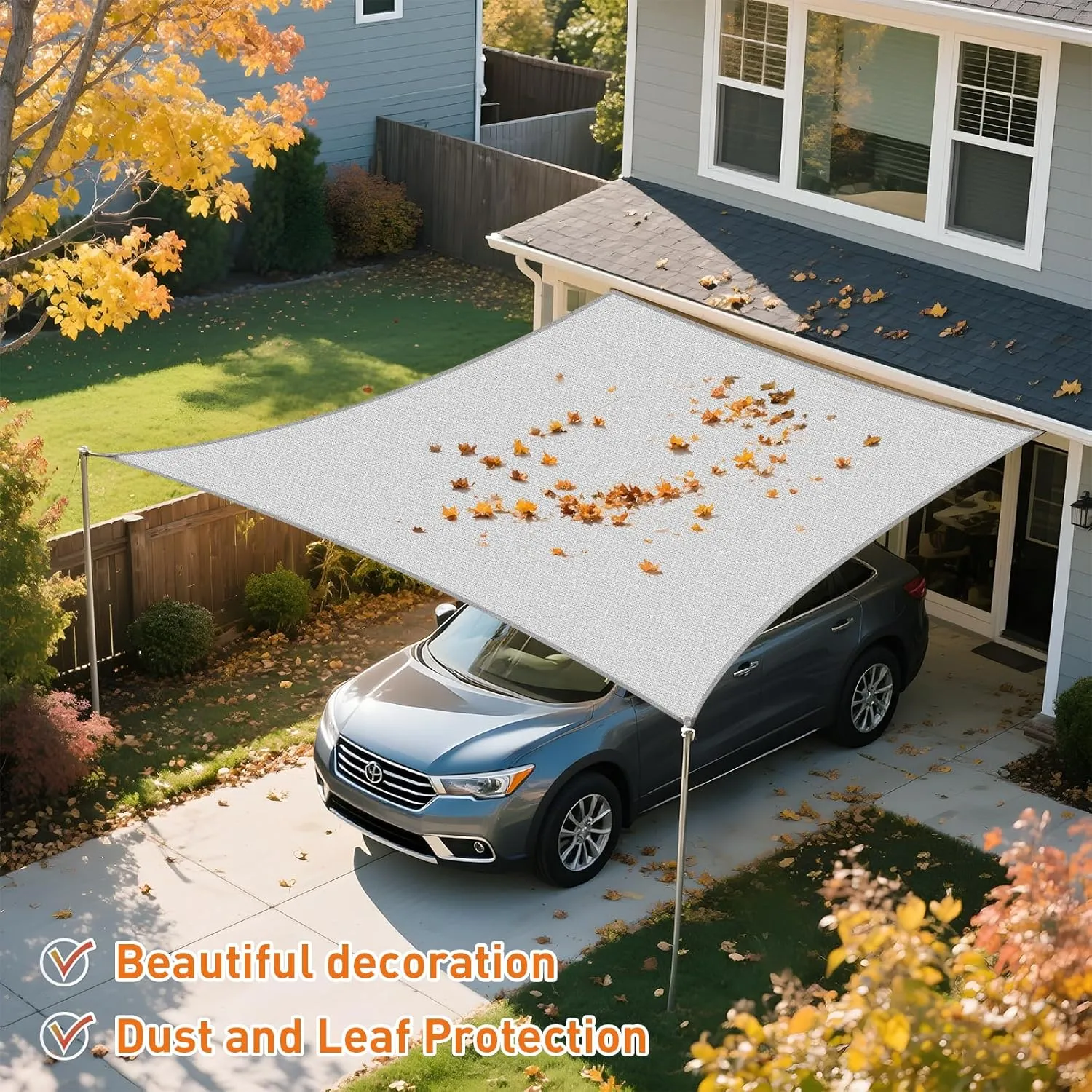 Artpuch Rectangular Breathable UV Block Sun Shade Sail Outdoor Covering Cloth for Deck, Backyard, 16'X20', Mocha (Customized Available)