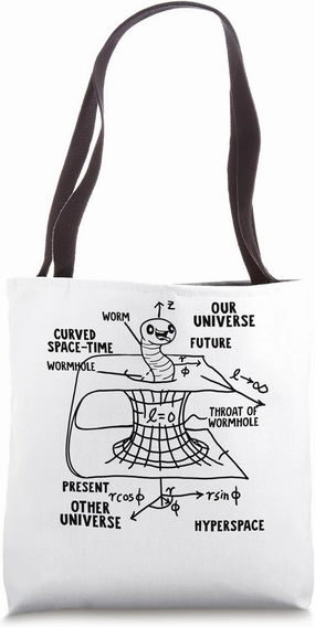 Astrophysics Worm in Worm Hole Tote Bag