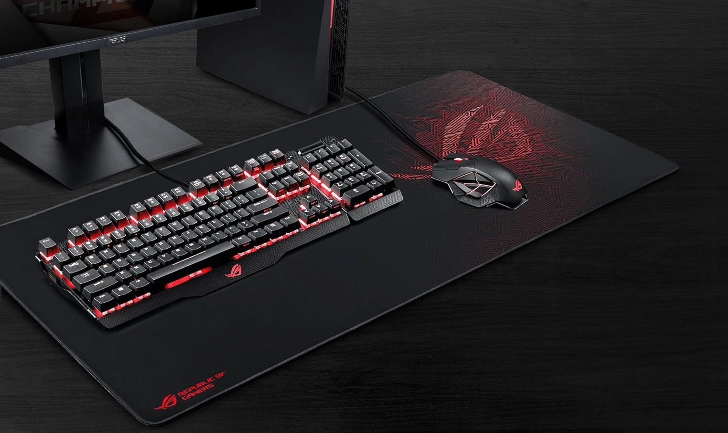 ASUS ROG Sheath Extended Gaming Mouse Pad - Ultra-Smooth Surface for Pixel-Precise Mouse Control | Durable Anti-Fray Stitching | Non-Slip Rubber Base | Light & Portable