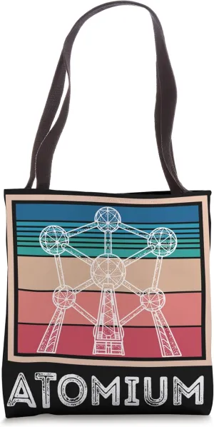 Atom Atomium Atomic nucleus Physic Science Physicist Tote Bag