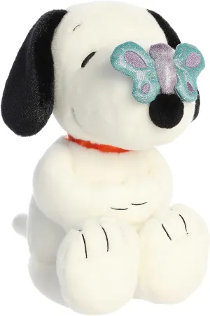 Aurora® Timeless Peanuts® Snoopy Stuffed Animal - Classic Characters - Lasting Memories - with Butterfly On Nose 11 Inches