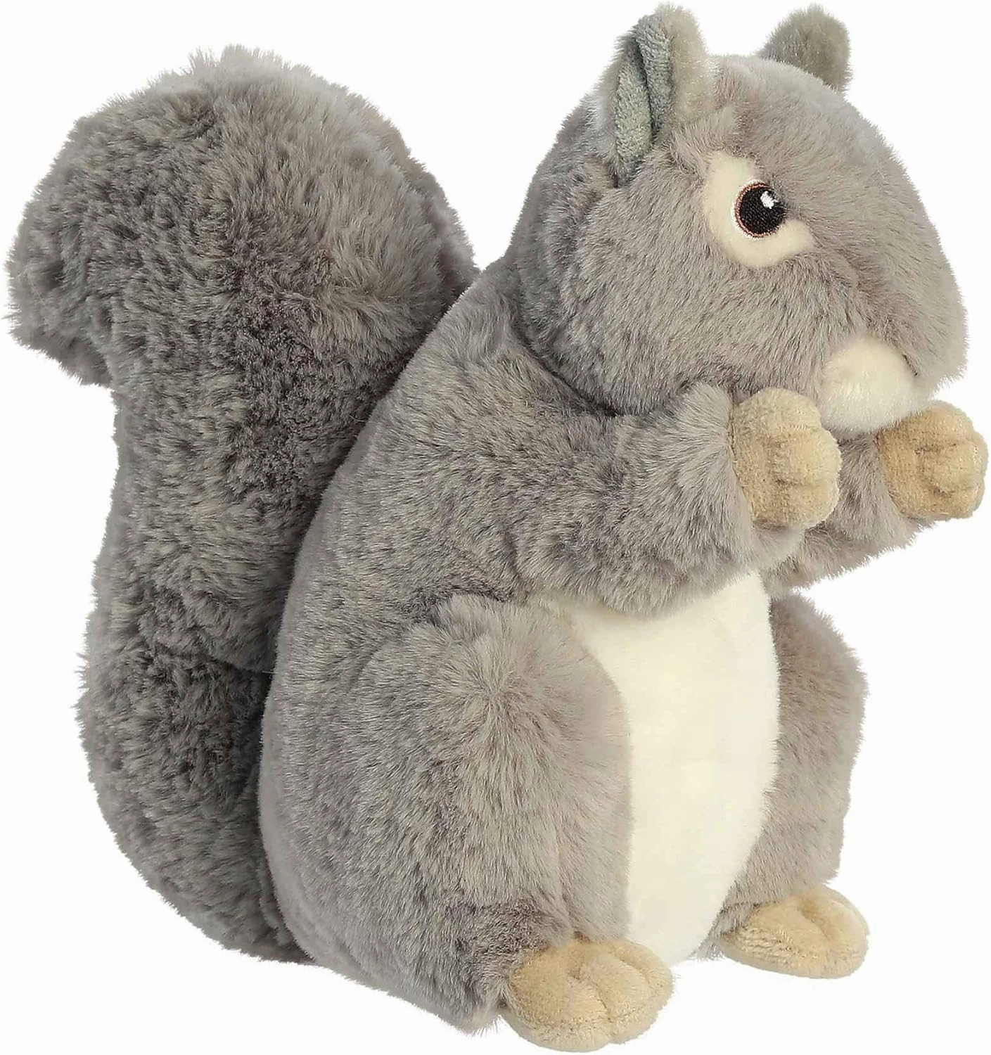 Aurora® Responsibly Made Eco Nation™ Squirrel Stuffed Animal - Ideal for Playtime Adventures - Perfect for Birthdays or Just Because - Gray 8 Inches
