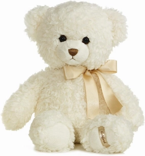 Aurora® Snuggly Ashford Bear™ Stuffed Animal - Comforting Companion - Imaginative Play - White 14 Inches